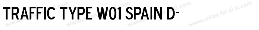 Traffic Type W01 Spain D字体转换